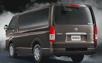 Toyota Hiace van available for hire